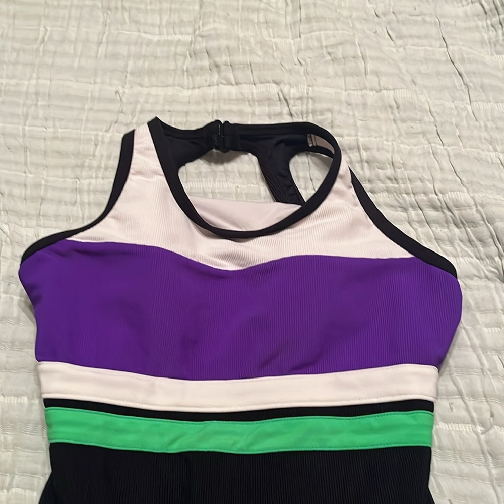 Vintage women’s striped swimsuit size 12 - Picture 3 of 6